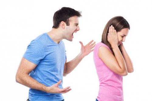 Angry couple arguing