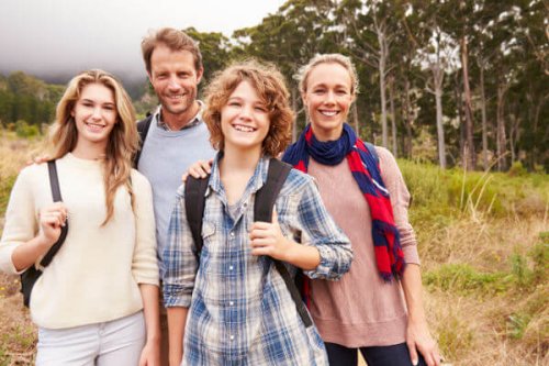 familia de excursion