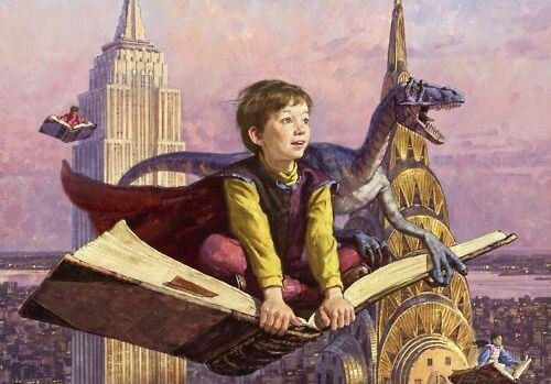 niño-volando-con-libro niño volando con libro