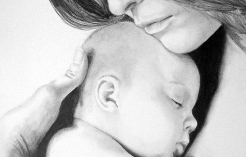 bebe dormido brazos mama