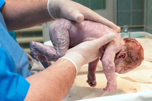 bebé con vermix, los bebés no nacen sucios