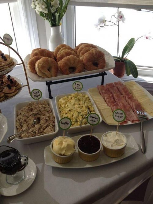 En buffet er typisk, når man vil planlægge et babyshower