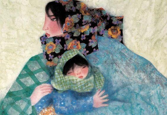 mamá con bebé emociones