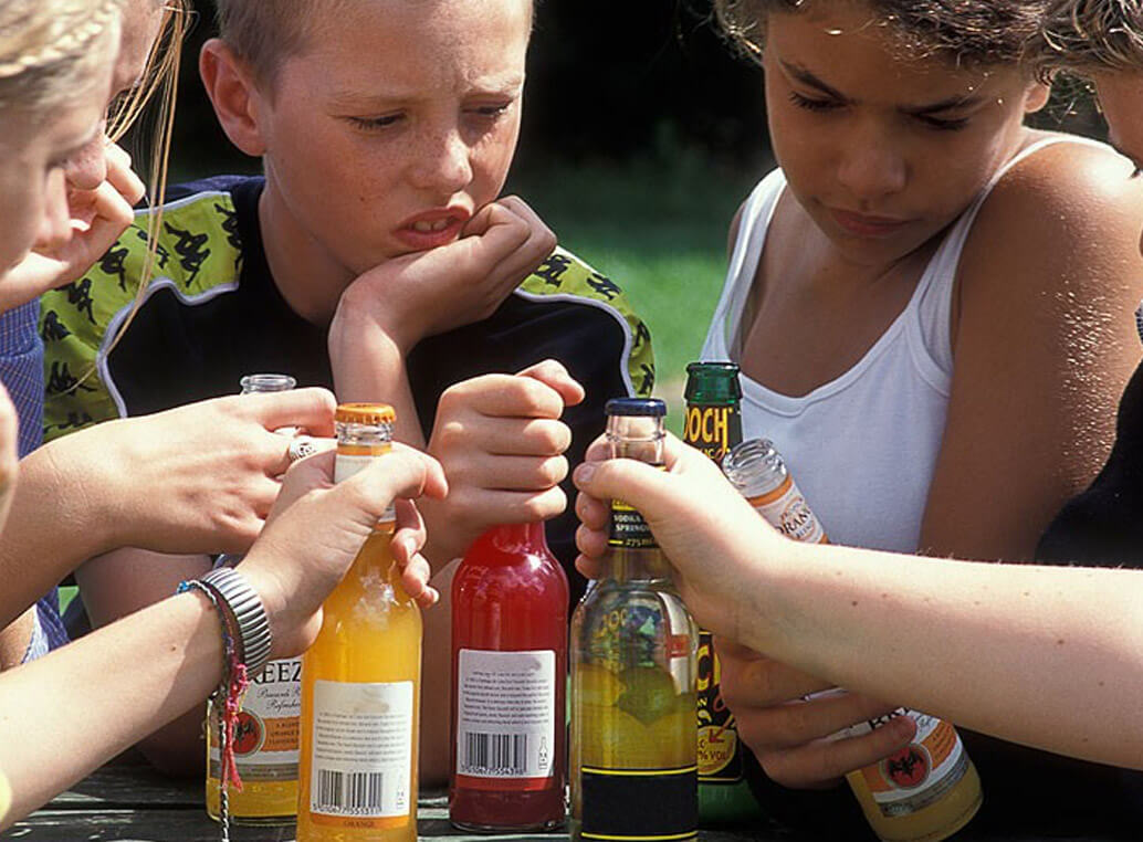 alcohol en niños