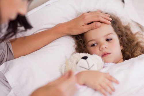 Une jeune fille malade.