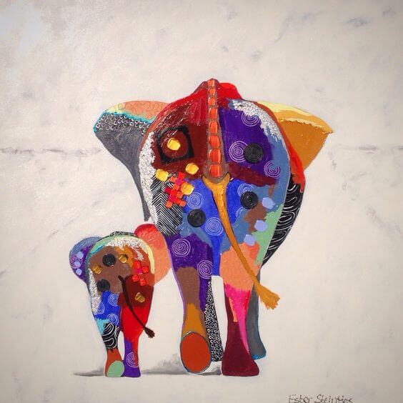 mamá elefante de colores que te enseña a valorarte como persona