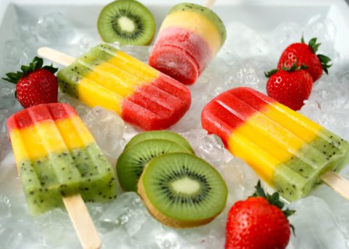 Helados saludables para niños.