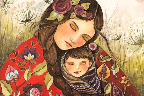 Cuando un hijo ríe feliz hay una mamá tocando el cielo