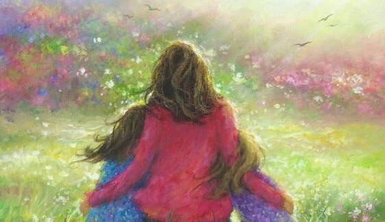 madre con sus dos hijos