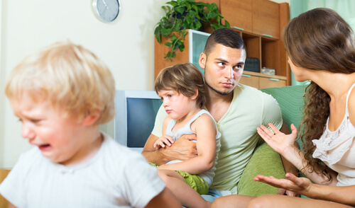 Conflits au sein d'une famille.