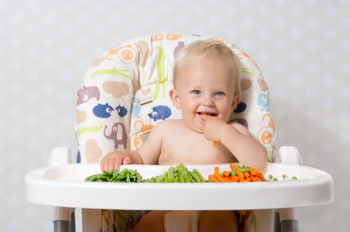 Las frutas y las verduras son algunos de los alimentos sólidos que primero se suelen introducir en la dieta de los niños