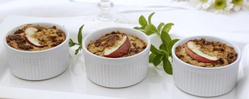 El suflé de plátano y manzana es una excelente opción para las personas celíacas.