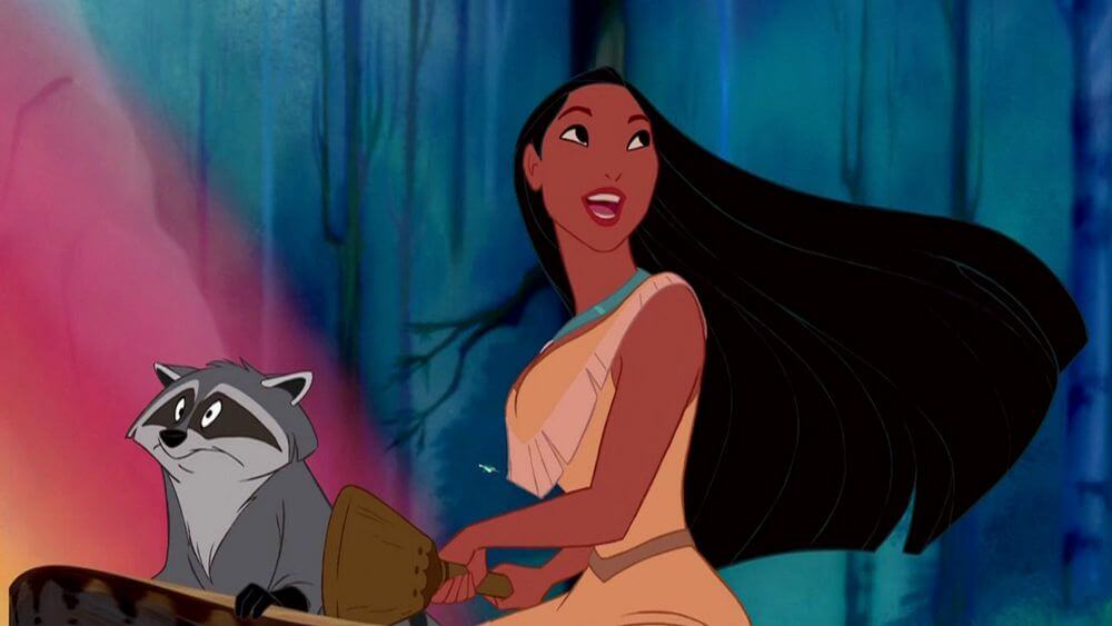 Pocahontas y su amigo el mapache