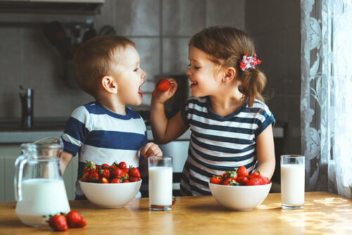 Tartas de frutas para niños