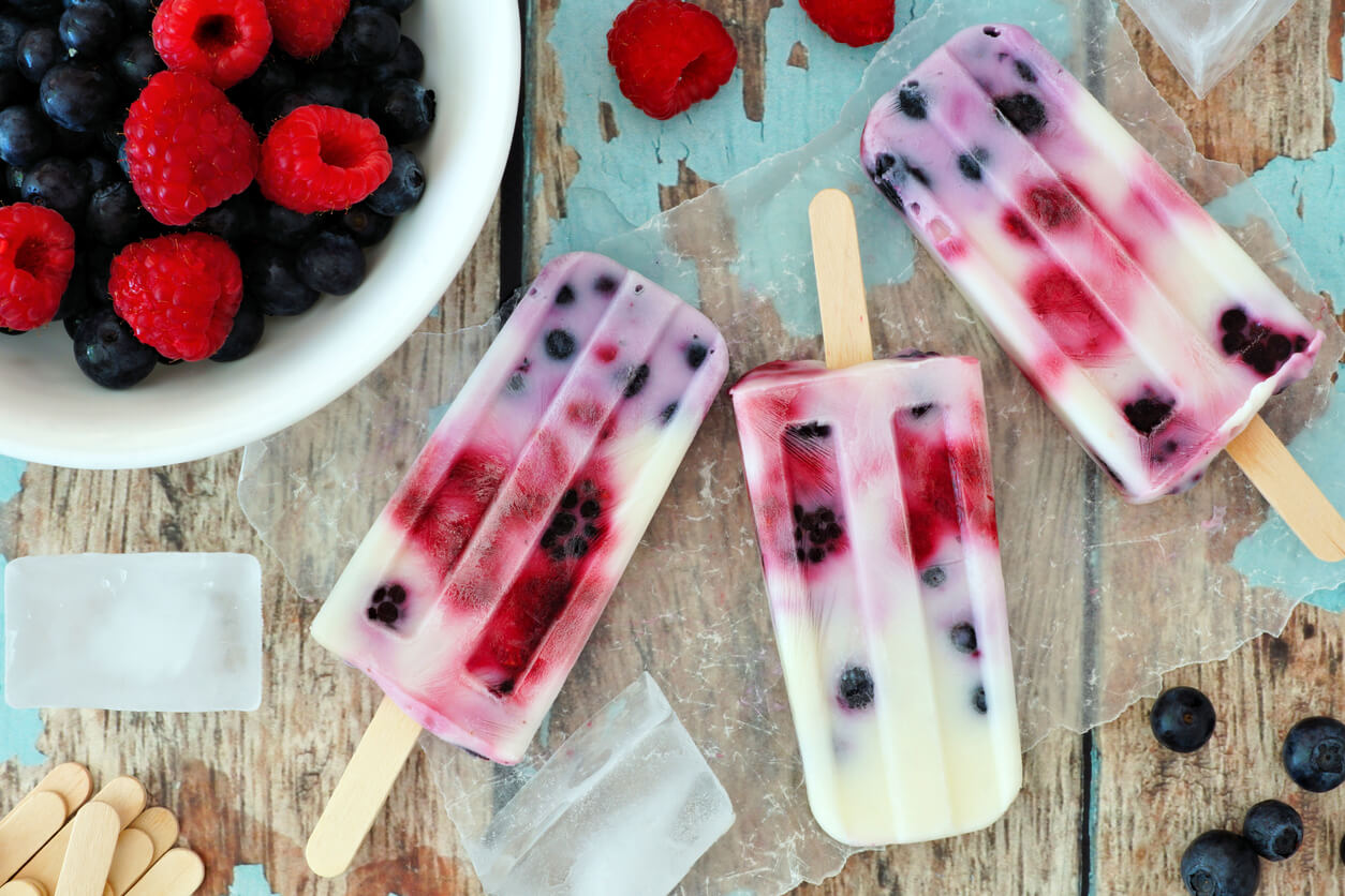 Recetas dulces para bebés: helados de fruta.