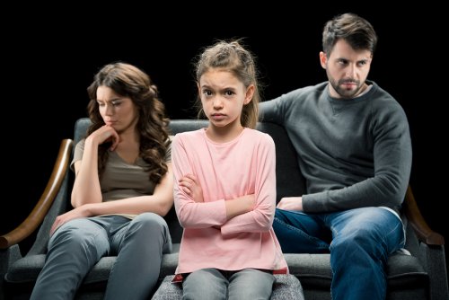 Padres durante el proceso de divorcio con hijos.