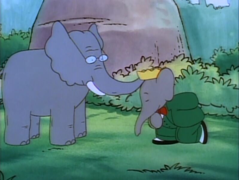 La historia del elefante Babar.
