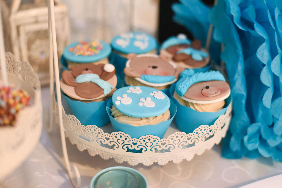 Cupcakes de temática en forma de ositos