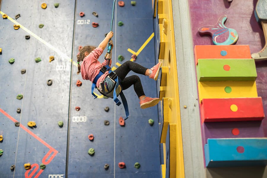 La escalada para niños.