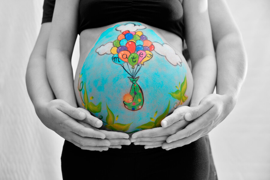 Belly painting, el arte de pintar la barriga
