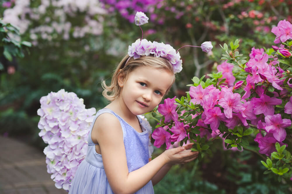 Diademas con flores para niñas