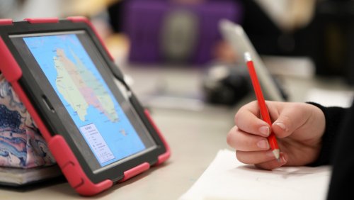 Aula de un instituto en el que se utiliza el modelo BYOD.