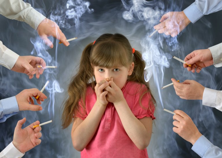 Los efectos del tabaco en niños