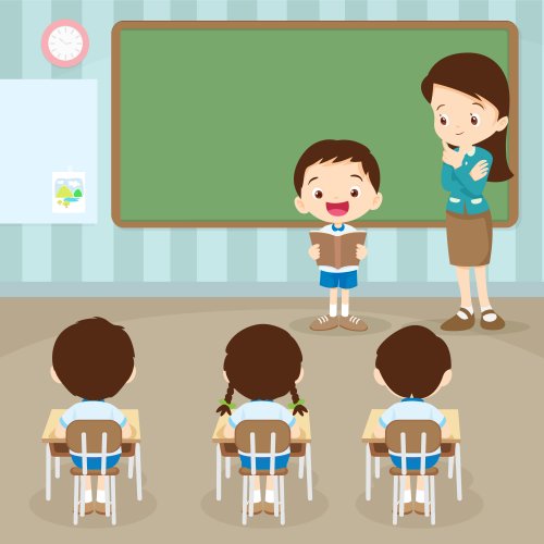 Niño leyendo en clase para el resto de sus compañeros como parte de una de las actividades para fomentar la lectura.