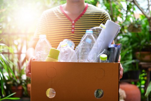 Botellas de plástico para hacer manualidades.