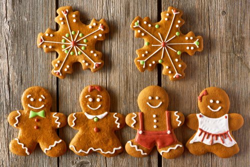 Galletas de jengibre navideñas.