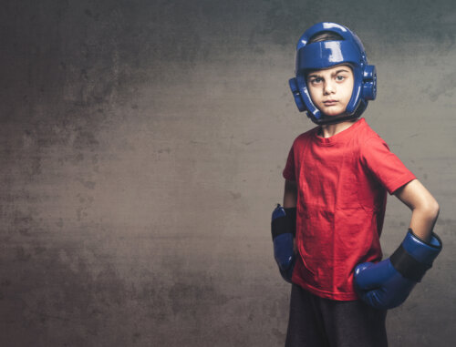 Niño boxeador.
