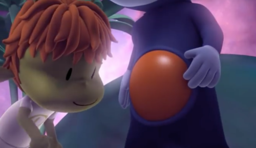 El botón de la barriga de Pupi.