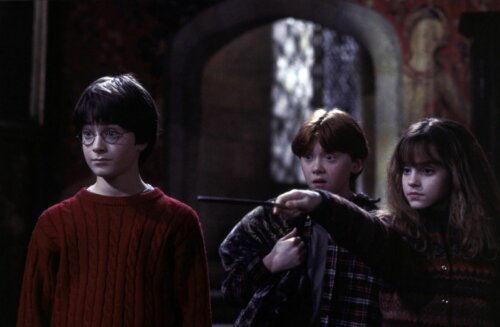 Protagonistas de Harry Potter y la piedra filosofal.