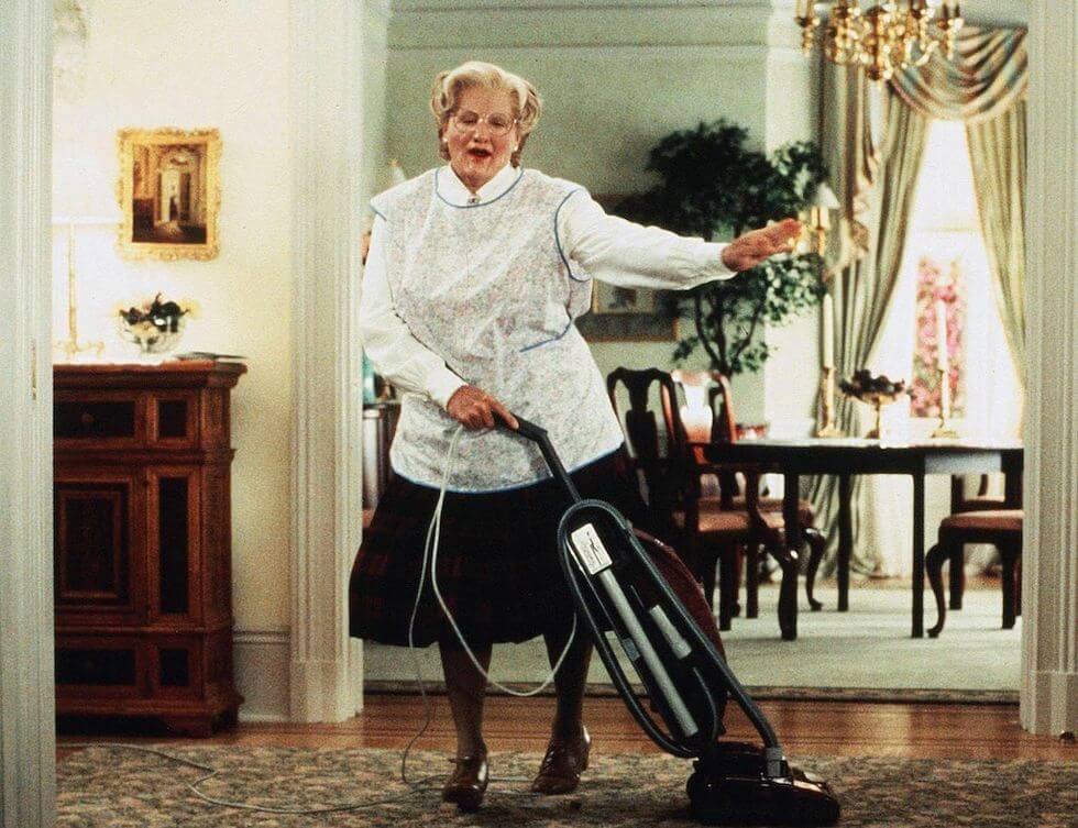 Mrs. Doubtfire, en av filmene med positive verdier for barn og unge.