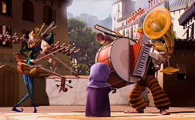 Imagen del cortometraje El hombre orquesta para reflexionar sobre el problema de la rivalidad.