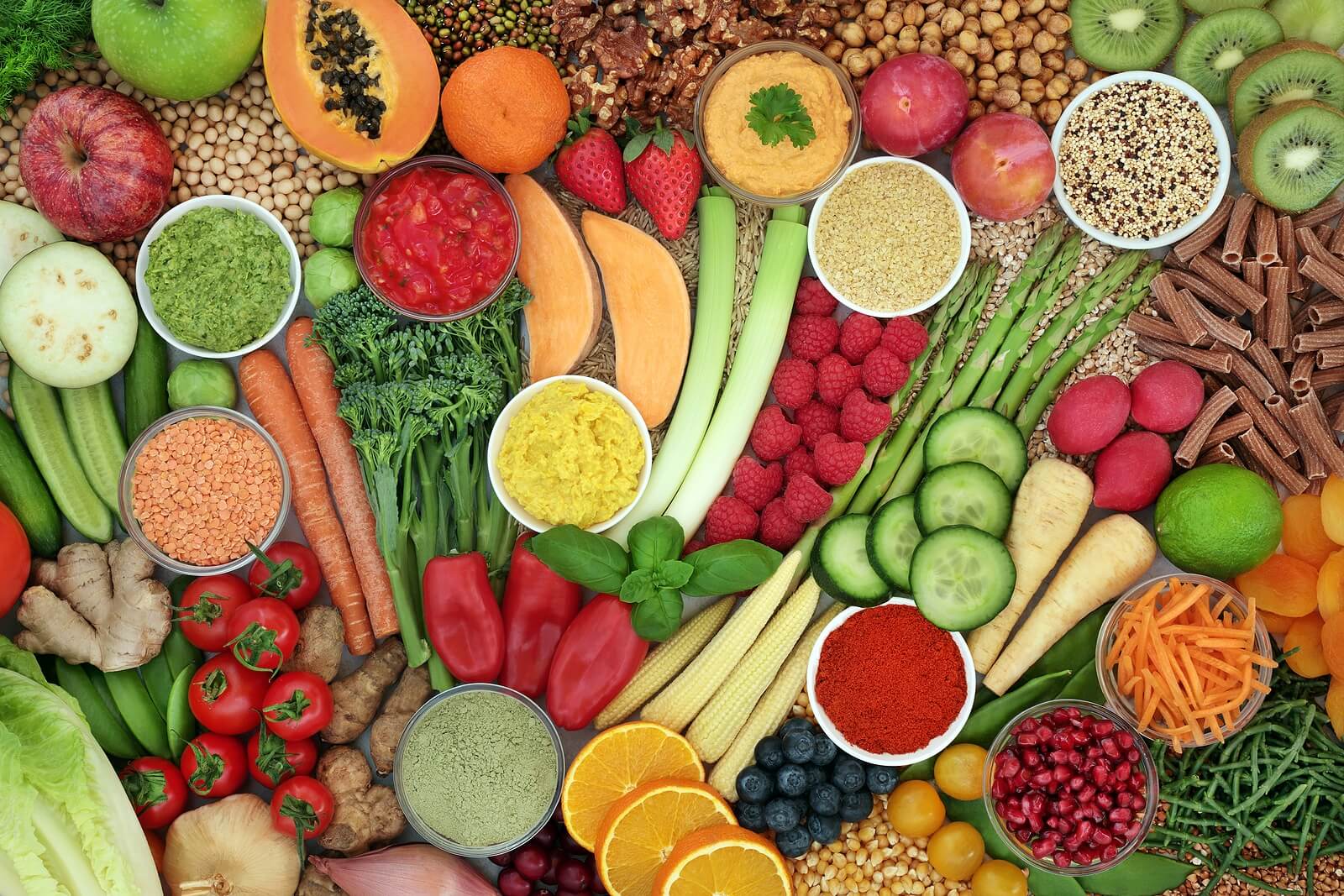 Alimentos recomendados en la dieta para la endometriosis.