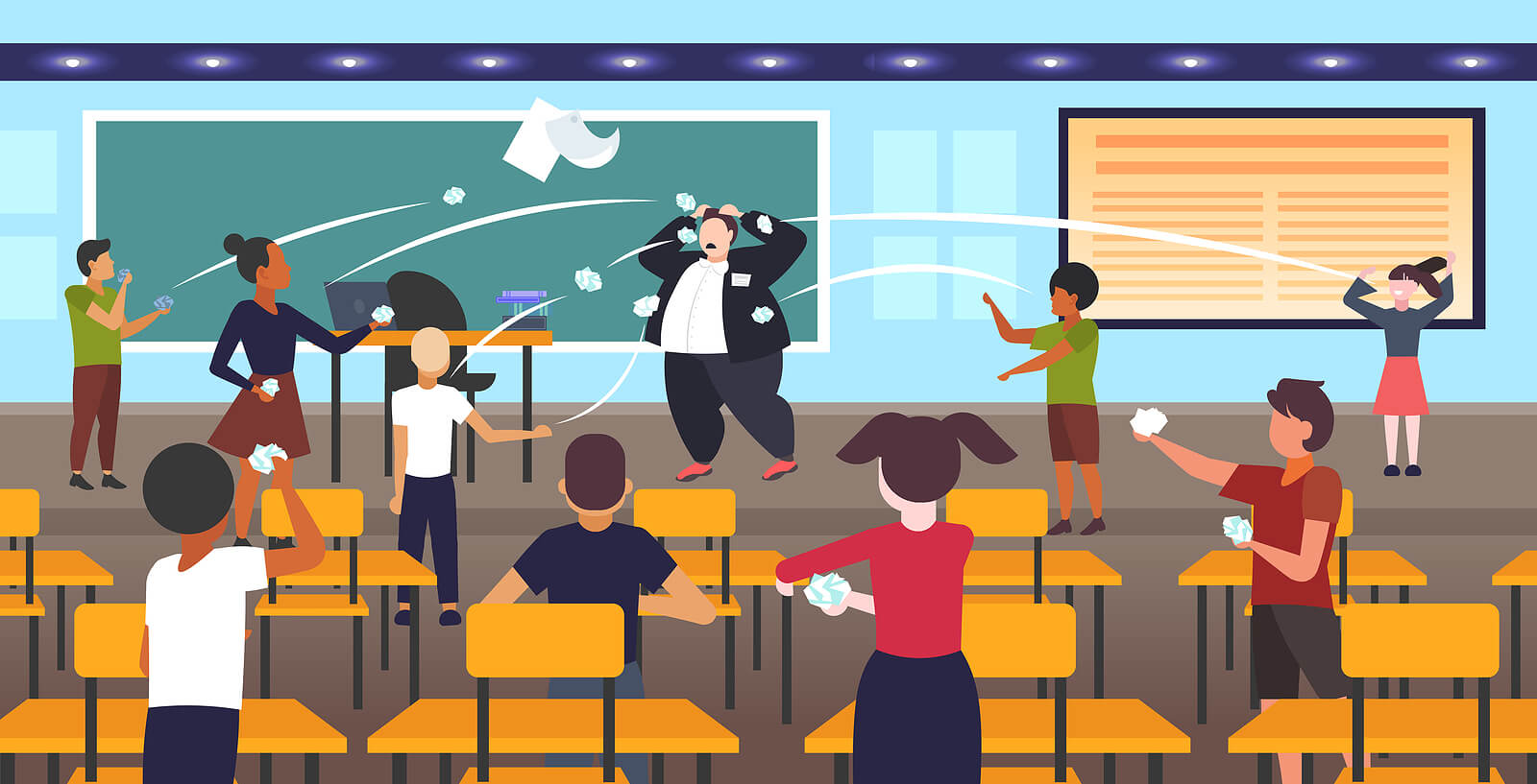 Un profesor sufre bullying por parte de sus alumnos.