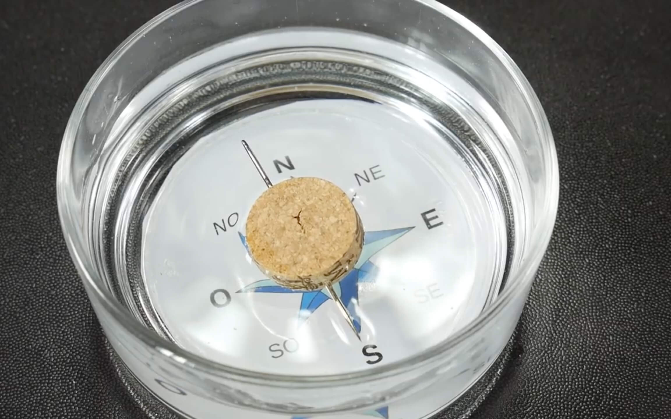 Brújula casera para niños.