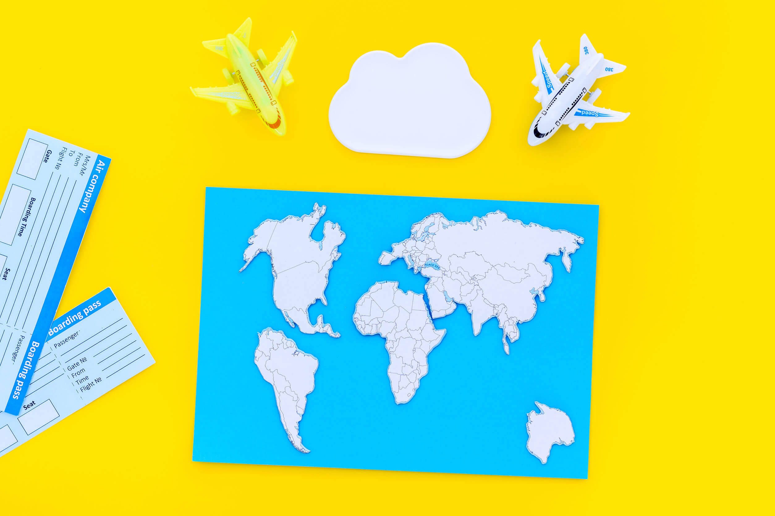 Mapamundi casero para niños.