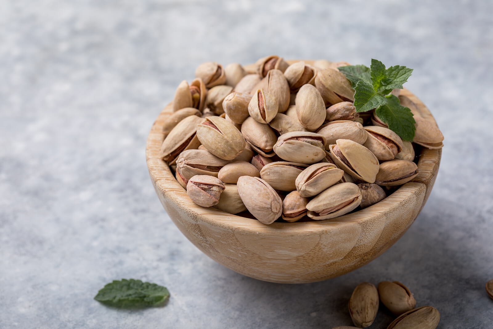 Cuenco de pistachos.