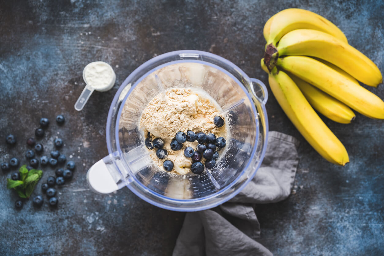 Shake protéiné avec de la banane.