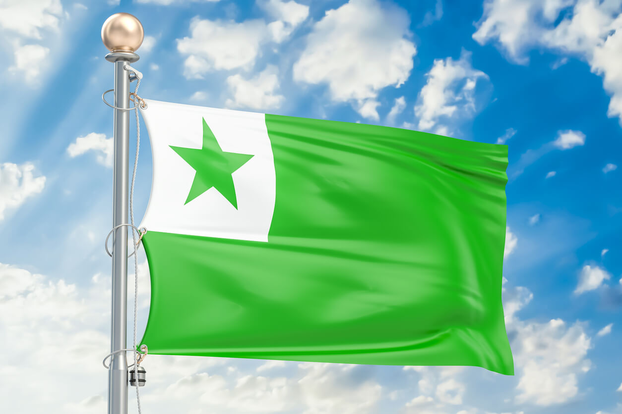 The Esperanto flag.