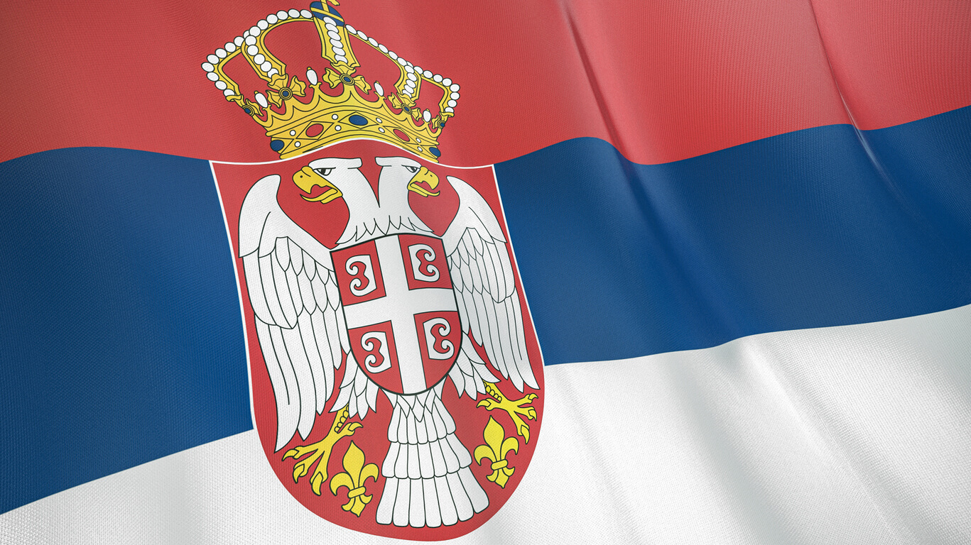 Brasão da bandeira sérvia.