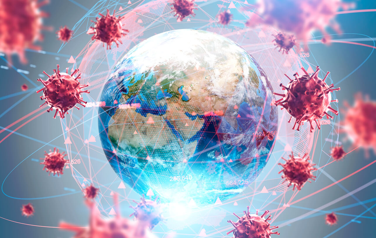 Virus autour de la Terre.