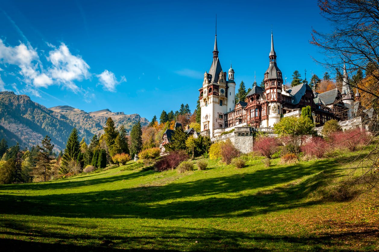 Ett slott i Rumänien.