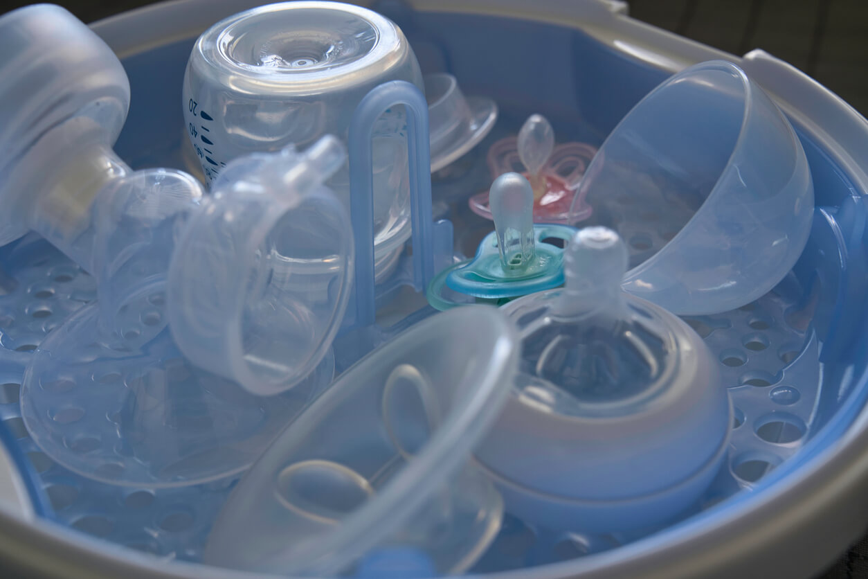 esterilizacion de elementos utensilios de bebe vapor biberon chupete tetinas plastico
