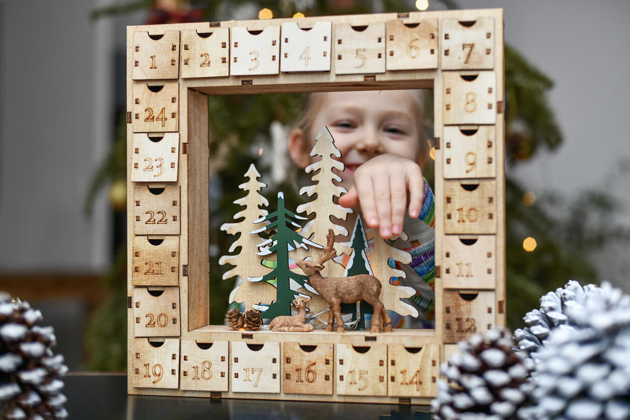 calendrier de l'avent en bois.