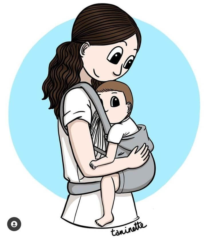Mamá durante la lactancia con su hijo