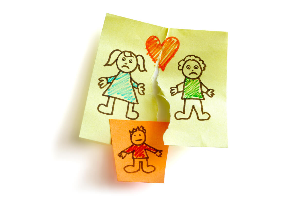 parents séparés enfant en pleine séparation divorce garde nidification