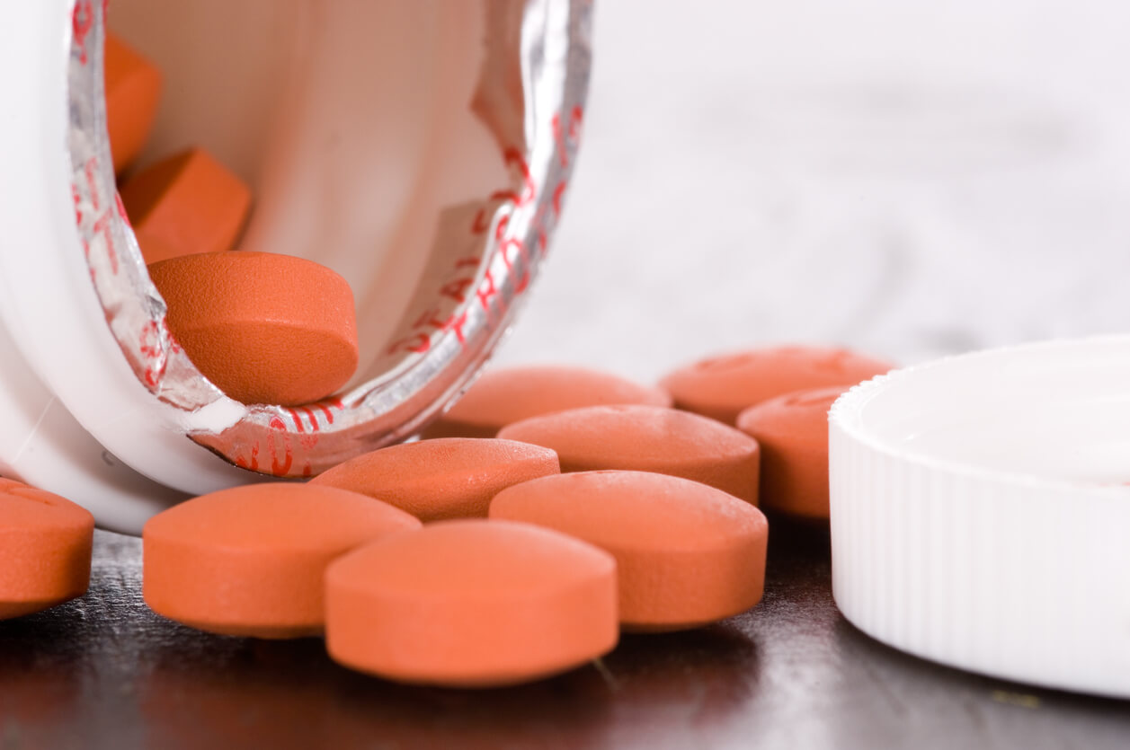 Comprimés d'ibuprofène.